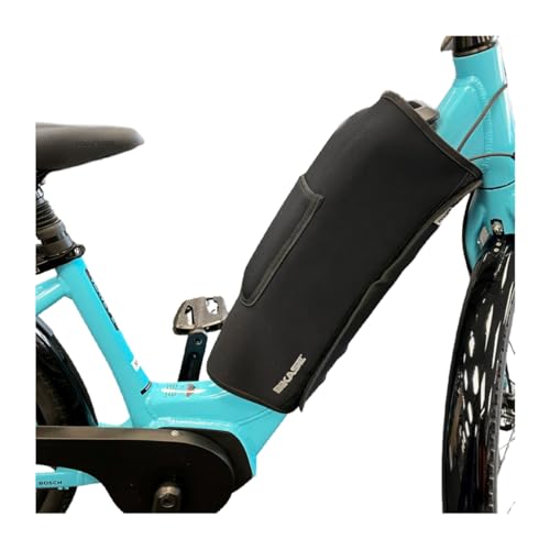E-Bike Battery Cover by BiKASE - Neoprene Electric Bicycle Battery Cover for Outdoor Riding, Water & Dirt Resistant (Large)