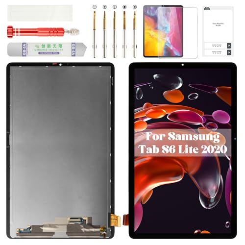 for Samsung Tab S6 Lite LCD Display Replacement for Samsung Galaxy Tab S6 Lite 10.4 Digitizer Screen Replacement for Samsung SM-P610 Touch Screen Assembly Repair Kits SM-P610N SM-P615 Black