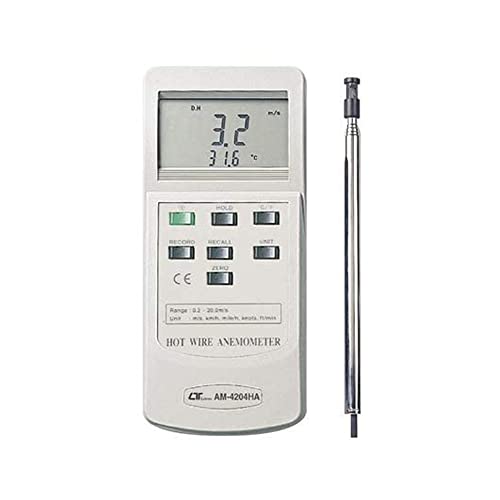 AM-4204HA Handheld Wind Speed Vane Electronic Hot Wire Anemometer Along with Calibration Certificate