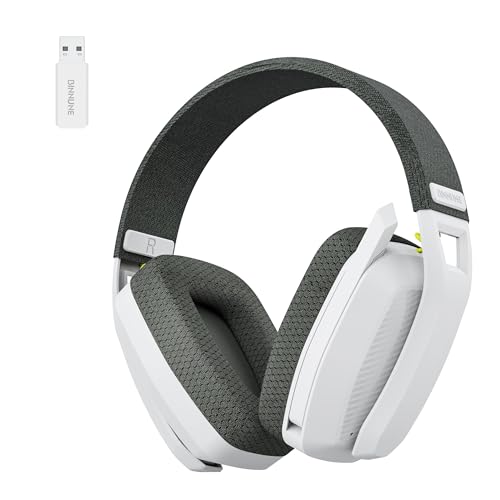 BINNUNE 2.4GHz Wireless Gaming Headset with Mic for PS5, PS4, PC, Mac, PlayStation 4 5, Bluetooth Gaming Headset with Flip Microphone,Headphones for Laptop Computer (Gray)
