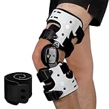 Orthomen OA Knee Brace with Anti-slip Strap, Lateral Unloader Knee Support for Osteoarthritis, Load Rheumatoid Arthritis, Offloading Bone on Bone, Cartilage Repair, Degeneration, Left