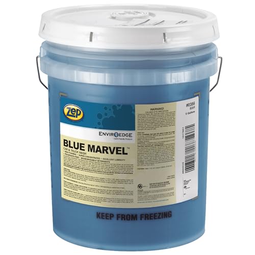 Zep Blue Marvel Car and Truck Wash - 5 Gallon (1 Unit) 35635 - Ultra Concentrated High Foam, Provides Complete Coverage Without Damaging Paint