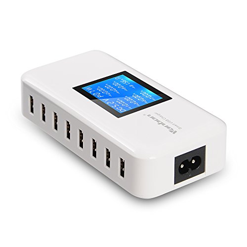 Vanbon 60W 8-Port USB Wall Charger, Multi Port USB Charger Charging Station W/LCD Compatible with Smart Phone, Tablet and Multiple Devices
