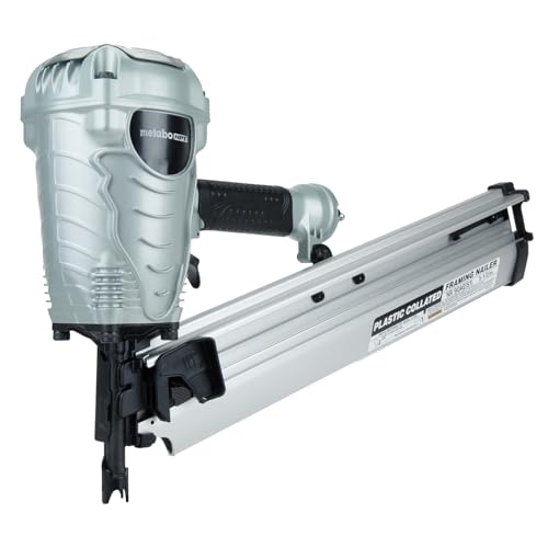 Metabo HPT Framing Nailer, Pro-Preferred Power Nailer for Flooring, Roof Decking, and More, Lightweight 7.5 lbs Framing Tool for 21° 2" to 3-1/2" Plastic Collated Nails, NR90AES1