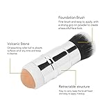 Sonew Oil Absorbing Volcanic Roller, Oil Absorbing Face Roller, Double Head Retractable Reusable Oil Control Face Roller, Instant Results Remove Excess Shiny, for Facial Skin Care (Brown)