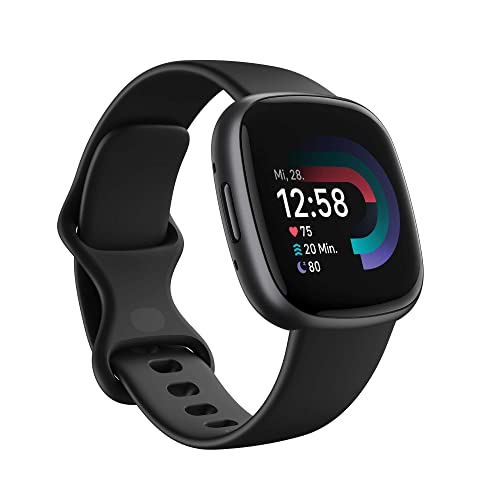 Fitbit Versa 4 Health & Fitness Smartwatch with GPS, 24/7 Heart Rate, Sleep Tracking, Workout Modes, Built-in Alexa, Water Resistant, 6+ Day Battery Life - Black