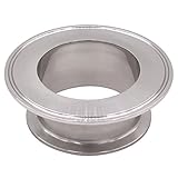 DERNORD Sanitary Concentric Reducer Tri Clamp Clover Stainless Steel 304 Sanitary Fitting End Cap Reducer (Tri Clamp Size: 4 inch x 3 inch)