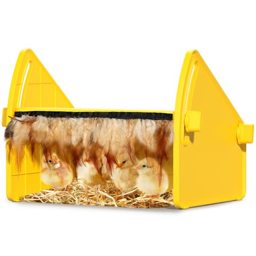 Sindarhor Heating Brooder Plate for Chicks Ducklings, Adjustable Brooder House for Keeping Poultry Warm(Yellow)