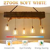 GvvooHome Edison Bulbs, E26 LED Bulb 60 watt Non-Dimmable, Soft White 2700K, ST58 Vintage Light Bulbs, 90+ CRI, 6W 600LM, E26 Medium Base, Clear Glass, 12 Pack