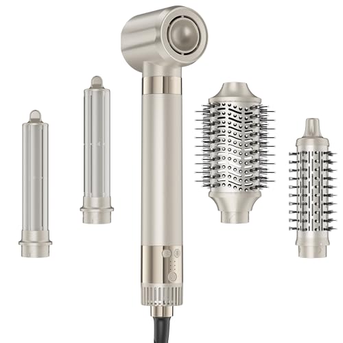 MESCOMB 5-in-1 Hot Air Styler – Fast Hair Dryer with Auto Wrap Curlers & Volumizing Brushes, Frizz-Free Styling Tool for Curling, Smoothing & Adding Volume, No Heat Damage