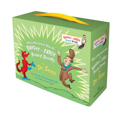 Little Green Boxed Set of Bright and Early Board Books: Fox in Socks; Mr. Brown Can Moo! Can You?; There's a Wocket in My Pocket!; Dr. Seuss's ABC (Bright & Early Board Books)