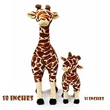 Ice King Bear Mom and Baby Stuffed Animals Set Zoo Wild Animals (Giraffe)