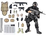 BJPEY 12" Action Figures Toy 1:6 Stand Bendable Soldier Figure Model Toy ( SWAT )