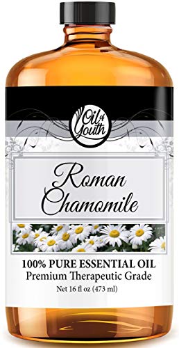Oil of Youth - 16oz Roman Chamomile Essential Oil - Pure Therapeutic Grade Oil for Aromatherapy, Diffuser, Stress Ease - Chamomile Oil for Skin Therapy