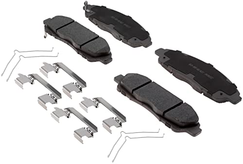 ACDelco Silver 14D1896CHF1 Ceramic Front Disc Brake Pad Kit with Springs and Clips