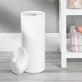 iDesign Plastic Toilet Paper Holder, The Kent Collection – Hold 3 Rolls of Toilet Paper, 6.25" x 6.25" x 15.5", White