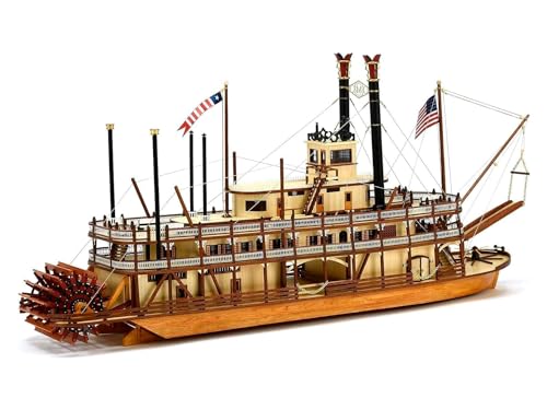 Artesanía Latina - Wooden Model Ship Kit - Paddle Steamer King of The Mississippi5, Scale 1:80 - Scale Models for Assembling - Intermediate Level