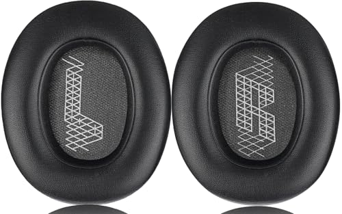 Replacement Ear Pads for JBL E65 (E65BT E65BTNC)/Live 650 (650NC 650BTNC)/Live 660 (660NC 660BTNC)/Duet NC Over-Ear Headphones, Earpads Cushions with Softer Leather (Black)