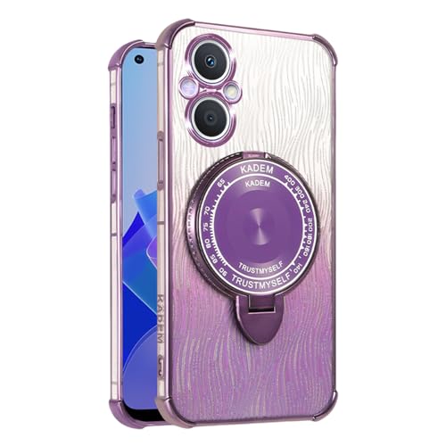 Kickstand Case for Oppo Reno 8 Lite 5G Cover Soft TPU Silicone Phone Case with Luxury Magnetic Mirror Stand Shell for Women Men Anti-Fall Cover Compatible with Oppo Reno 8 Lite 5G Case (3)