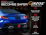 GAZOZ PERFORMANCE F1 Hexagon Style 4th Brake Light Kit Foglight Rear Bumper White Bar/Clear Lens Compatible with 2022+ Subaru WRX VB Functions as Running Lamp & Brake Lamp