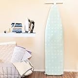 Wool Reversible Fitted Ironing Board Cover - 2 in 1 - One Side Wool One Side Cotton (Fits 54" x 18" Standard Ironing Boards) (Aqua Blue)