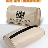 W-POWER 4PCS Junction Produce JDM Car Neck Pillow Headrest + JP VIP Embroidery Car Seat Belt Cover Set (Beige)