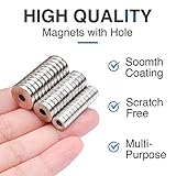 MIKEDE 36Pcs Magnets, 3 Different Size, Heavy Duty Rare Earth Magnets with Hole, Small Permanent Round Neodymium Disc Countersunk Hole Magnets for Locker, Tool Storage, DIY, Crafts (Screws Included)