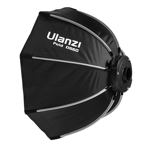 60CM Mini Bowens Mount Octagon Softbox Octagonal Speedlite, Studio Flash, Speedlight Umbrella Softbox with Carrying Bag, Lightweight Compatible with Ulanzi 40W/40W Pro/60W Video Light