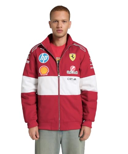 PUMA Scuderia Ferrari F1 2025 Team Vintage Racing Jacket - Red - Size: Large