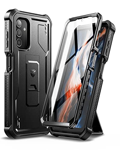 Dexnor for Samsung Galaxy A13 5G Case, [Built in Screen Protector and Kickstand] Heavy Military Grade Protection Shockproof Protective Cover for Samsung Galaxy A13 5G (Black)