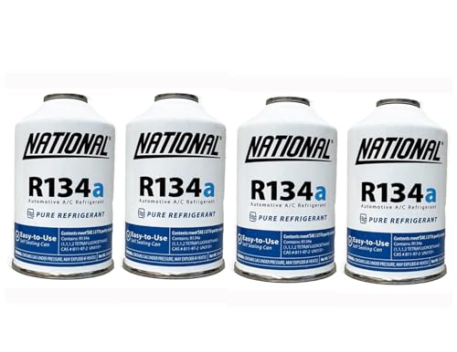 R134a Industrial Replacement | 12oz Can with Piercing Valve for AC Recharging (4 Cans)