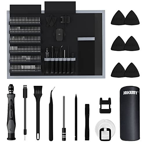 Precision Screwdriver Set, JAKEMY 142 in 1 Professional Electronics Repair Tool Multiple Screwdriver Bit Set with Working Rubber Mat for Laptop, Computer, Macbook, PC, iPhone, Phone, PS4, Xbox, Drone