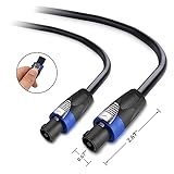 ROCMUZZK 2 Pack 50ft Pro Speakon to Speakon Cable, Pair 12AWG Patch Cords, Professional Speakon Audio Cable Cord with NL4FC Connectors