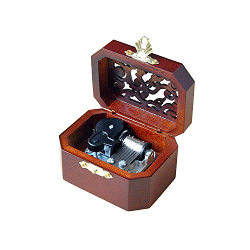 WESTONETEK Vintage Wood Carved Mechanism Musical Box Wind Up Music Box Gift for Christmas/Birthday/Valentine's Day, Melody You are My Sunshine