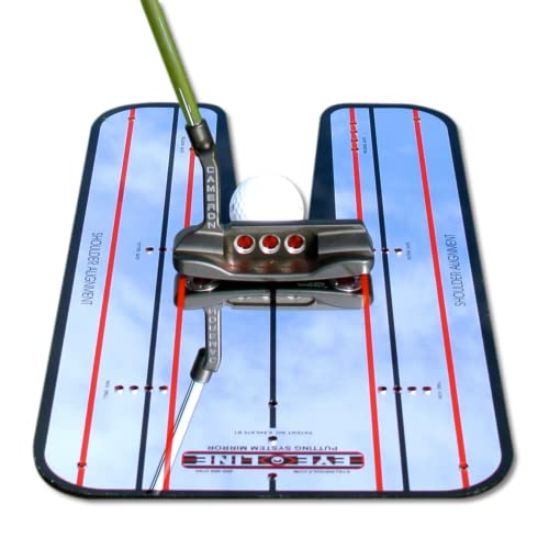 EyeLine Golf Classic Putting Mirror - 17.5" x 9.25" Alignment Training Aid Used by Top Tour Pros for Consistent Setup, Checks Eyes-Shoulders-Putter Face for Improved Accuracy, Indoor-Outdoor Practice