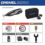 Dremel 8250-5 12V Lithium-Ion Variable Speed Cordless Rotary Tool with Brushless Motor - 5 Rotary Tool Accessories, 3Ah Battery, Charger, and Tool Bag