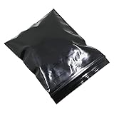 100 Pieces Black Reclosable Zip Bags 5.1mil Thickness Poly Plastic Packaging Resealable Zipper Lock Closure Bag for Storage (6.69x9.8 inch)