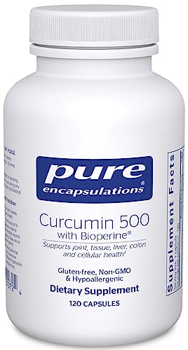 Pure Encapsulations Curcumin 500 with Bioperine - Antioxidant Supplement to Support Joints, Tissue, Liver, Colon & Cellular Health* - with Turmeric Curcumin & Bioperine - 120 Capsules