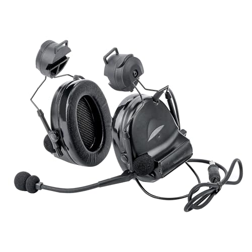 GLECTICAL Tactical Headset with ARC Rail Adapter Airsoft Headset with mic Noise Reduction & Sound Pickup Ear Protection Headphone for Helmet