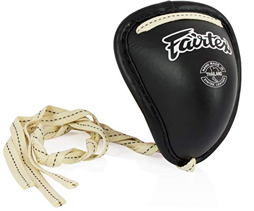 Fairtex Muay Thai GC2 Groin Steep Cup for Combat Sports | Muay Thai & Kickboxing Groin Protection for Men, Youth, & Boys Stainless Steel & Adjustable Fit (Large-Black)