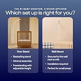 Nanit Pro Smart Baby Monitor & Floor Stand with Breathing Band, New Version - 1080p Wi-Fi Video & Sound Camera, Sleep Coach & Breathing Motion Tracker, 2-Way Audio, iOS and Android Compatible - White