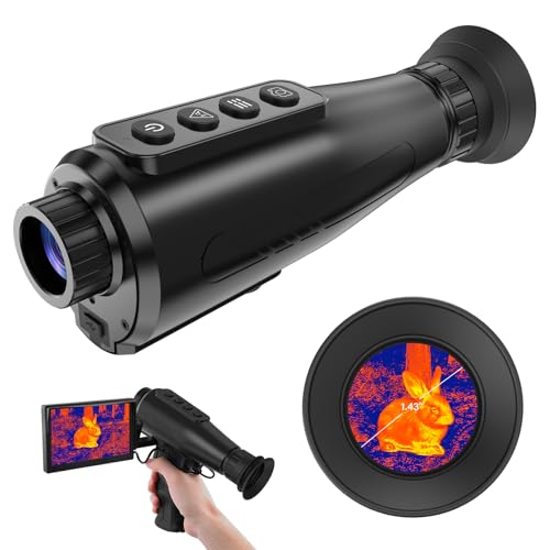 Thermal Monocular 384x288 (AI Super Resolution) Ai15 Thermal Imaging Monocular 1.43" Large AMOLED Display Thermal Monoculars for Hunting 12H Thermal Vision Monoculars with Wi-Fi Hotspot/Sta