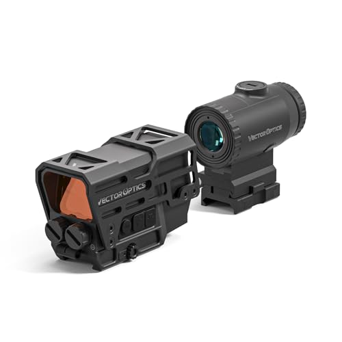 Vector Optics 1x31x26 Extra Large Enclosed Red Dot Sight with Paragon 3X Flip to Side Mini Magnifier Combo, 1.6 inch Co-Witness Heights with a Riser Section, Motion Awake, SCMF-33+SCRD-67
