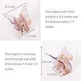 NAISIER Hair Clips, 3 Pack Butterfly Hair Clips Tortoise Shell Hair Claw Clips Jaw Clips 2.3 inch, Hair Accessories for Girls & Women (Mixed color, Blue, White, Pink-Purple)