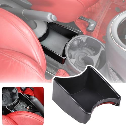 Car Console Organizer,Cup Holder Center Console Organizer Tray,Console Pocket Organizer Phone Storage,Armrest Center Handbrake Storage Box for Fiat 500 2011-2015(Not Suitable for 500C/500 POP 2015)
