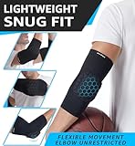 HiRui Elbow Pads for Teenagers Men and Women - Basketball Baseball Elbow Brace for Collision Avoidance and Support (Black, Small)