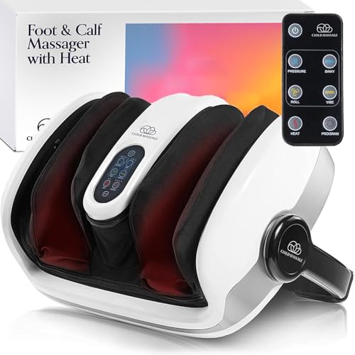 Cloud Massage Shiatsu Foot Massager with Heat, Deep Kneading Therapy for Pain Relief, Circulation, Post-Activity Relaxation – Valentine Gift for Plantar Fasciitis, Neuropathy, and Arthritis Relief