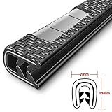 Universal Car Door Guards 66Ft(20M), Rubber U Shape Edge Trim Protection Strip, Black No-Glue Design Fits Most Vehicles