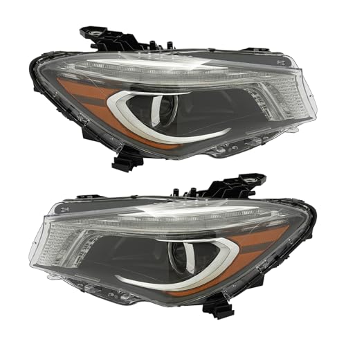 MARSCTNB 1Pair Xenon Headlight Assembly for 2014 2015 2016 for Mercedes-Benz CLA-Class C117/CLA45 AMG/CLA180/CLA200/CLA250 w/Factory Models Only, A1179066800, A1179065600