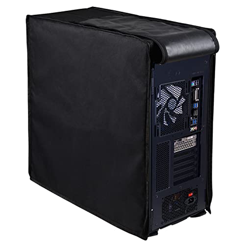 Computer CPU Dust Cover, Waterproof Desktop PC Mid-Tower Computer Host Dustproof Cover Full Case Protector with Zipper, Anti-Static CPU Tower PC Dust Covers (8.5W x 18.5H x 19.7D)